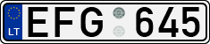 License plate of Lithuania, Cars