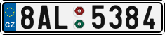 License plate of the Czech Republic, Cars (2001)