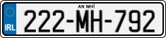 License plate of Ireland, Regular plates