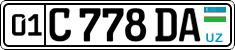 License plate of Uzbekistan, Private owners