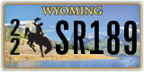 Wyoming, Vanity Plates (1(2) XXXXX)