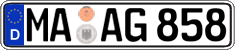 German license plate, Regular plates