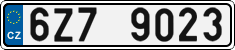 License plate of the Czech Republic, Cars (2001)