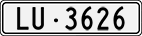 License plate of Switzerland, Cars