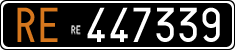 License plate of Italy, Cars (1927 year series)