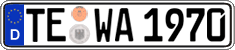 German license plate, Regular plates
