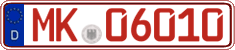 German license plate, Red license plates