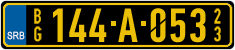 License plate of Serbia, Diplomatic