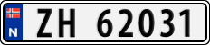 License plate of Norway, Cars