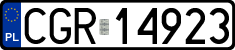 License plates of Poland, Regular car plates