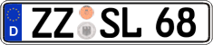 German license plate, Regular plates