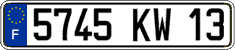 French license plate, FNI