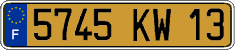French license plate, FNI