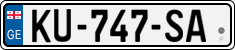 License plate of Georgia, Cars (2014)