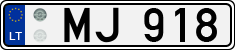 License plate of Lithuania, Trailers