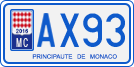 License plate of Monaco, Motorcycles