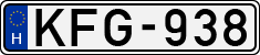 license plates of Hungary, Cars (1990)