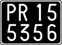 License plate of Italy, Cars (1927 year series)