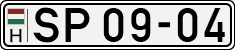 license plates of Hungary, Sportcars (1990)