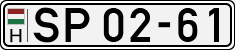 license plates of Hungary, Sportcars (1990)