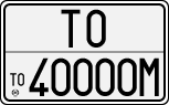License plate of Italy, Cars (1927 year series)