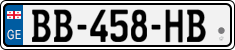 License plate of Georgia, Cars (2014)