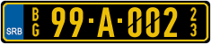 License plate of Serbia, Diplomatic