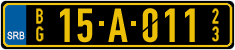 License plate of Serbia, Diplomatic
