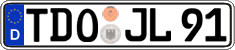 German license plate, Regular plates