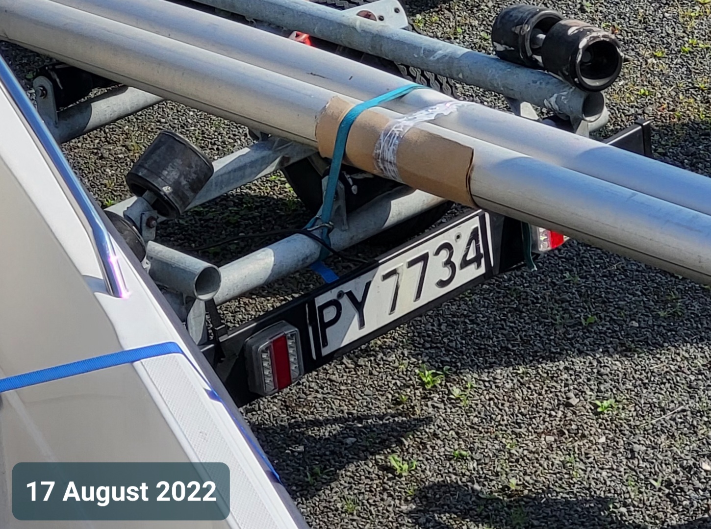 PY 7734, License plate without vehicle 