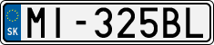 License plate of Slovakia, Cars