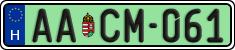 license plates of Hungary, Regular plates (2022)