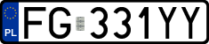 License plates of Poland, Regular car plates