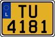 License plate of Luxembourg, 2003 year system