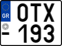 License plate of Greece, Motorcycles