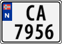 License plate of Norway, Trailers, motorcycles, special vehicles