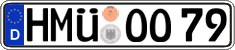 German license plate, Regular plates