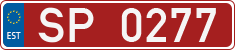 License plate of Estonia, Sportcars
