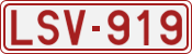 License plate of Belgium, 1951 year system