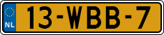 License plate of the Netherlands, Trailers