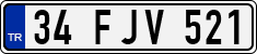 License plate of Turkey, Regular plates