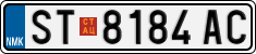 License plate of North Macedonia, Regular plates (2012)