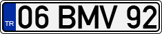 License plate of Turkey, Regular plates