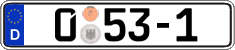 German license plate, Diplomatic