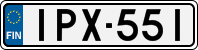 License plate of Finland, Cars