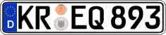 German license plate, Regular plates
