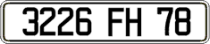 French license plate, FNI
