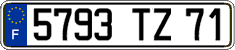 French license plate, FNI