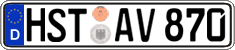 German license plate, Regular plates
