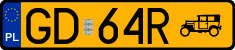 License plates of Poland, Oldtimers
